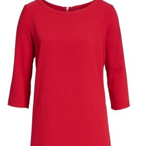 Red midi length dress
